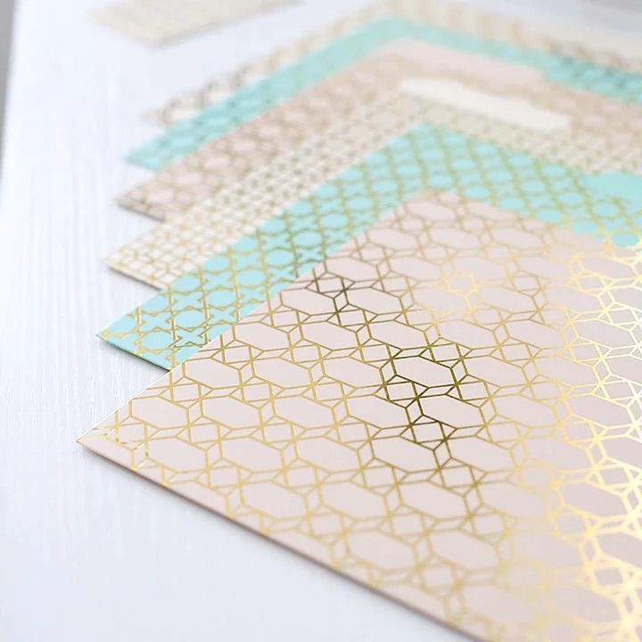 Glam File Folders (Pink, Aqua, Cream)