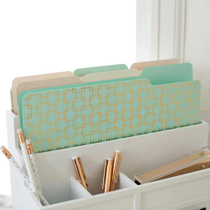 Glam File Folders (Pink, Aqua, Cream)