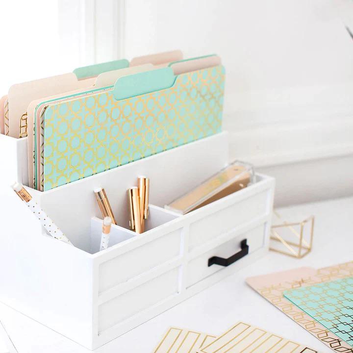 Glam File Folders (Pink, Aqua, Cream)