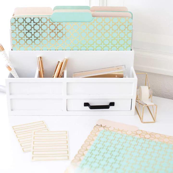 Glam File Folders (Pink, Aqua, Cream)