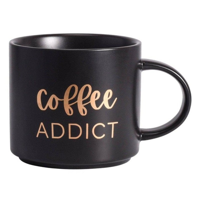 Coffee Addict Black Mug