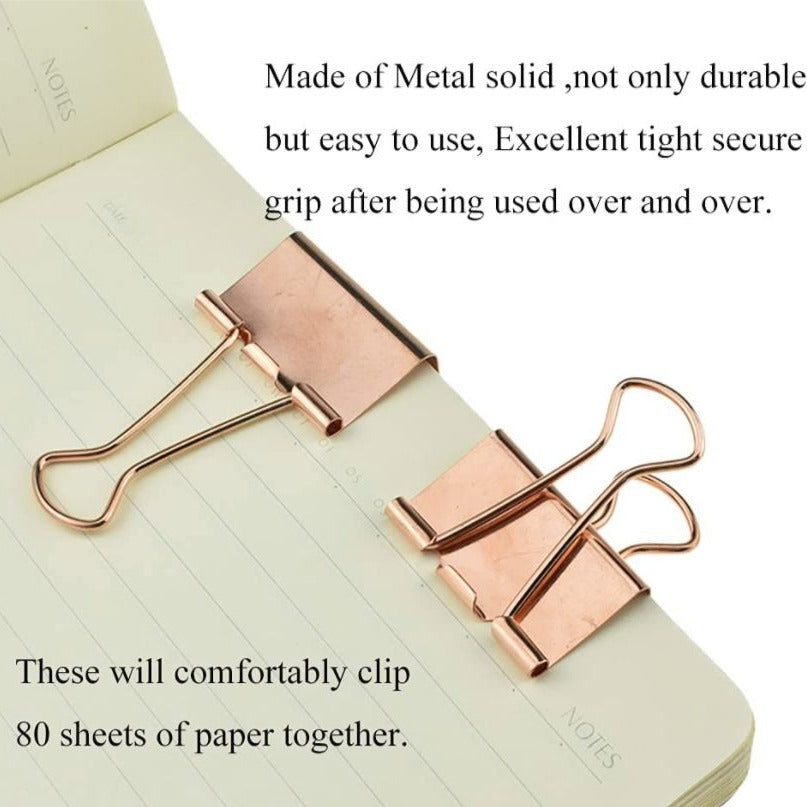 Rose Gold Binder Clips