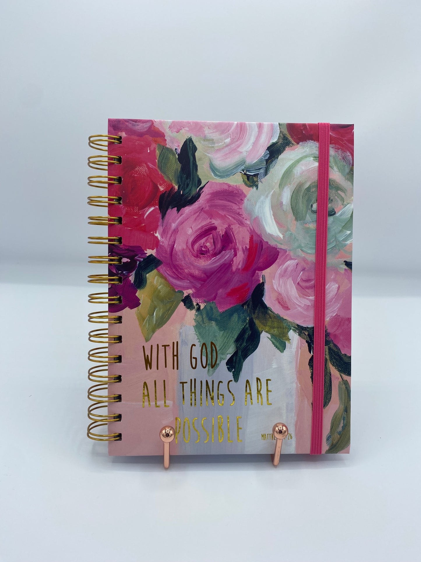 With God All Things Are Possible Hardcover Notebook