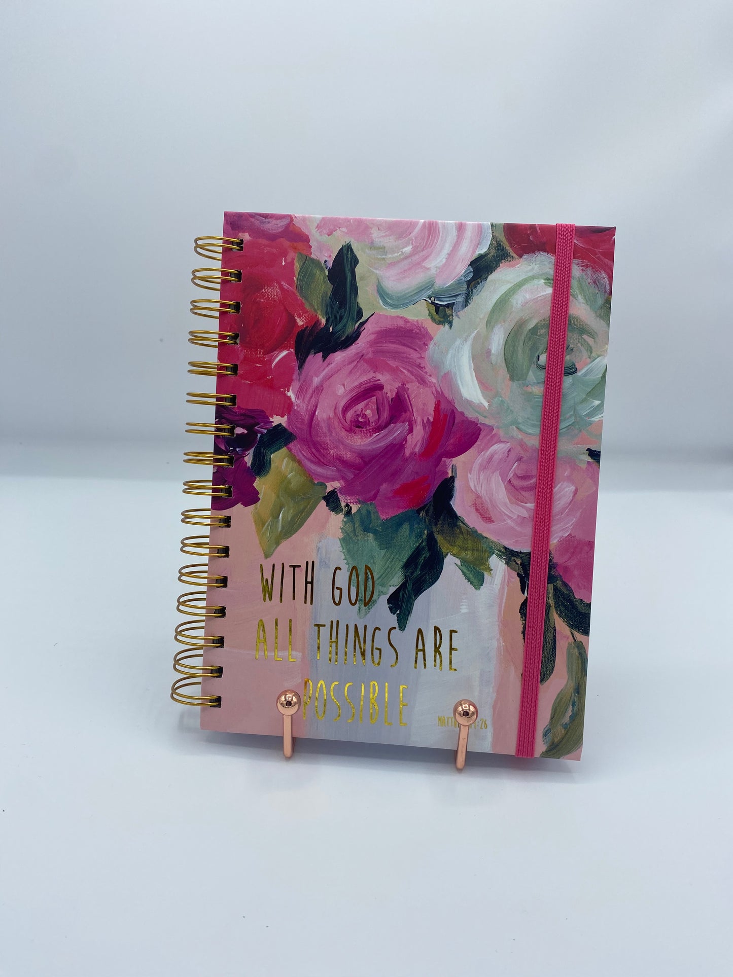 With God All Things Are Possible Hardcover Notebook