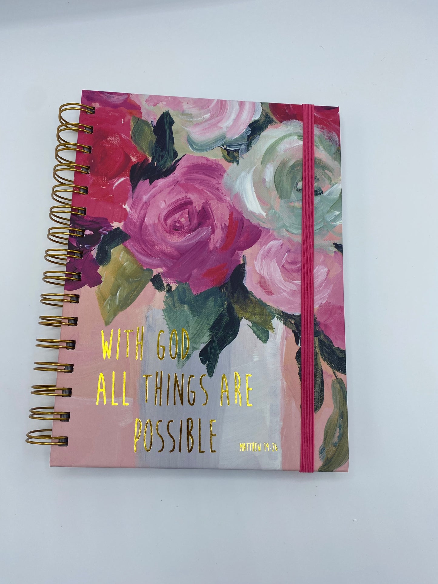 With God All Things Are Possible Hardcover Notebook